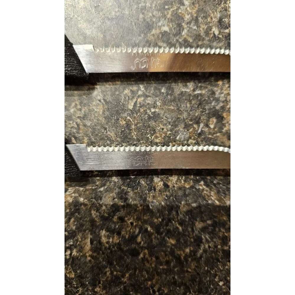 2 Vintage Ginsu Steak Knives Serrated 4